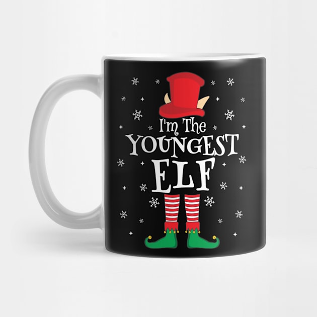 I'm The Youngest Elf Matching Family Christmas Pajama Shirt by TheMjProduction